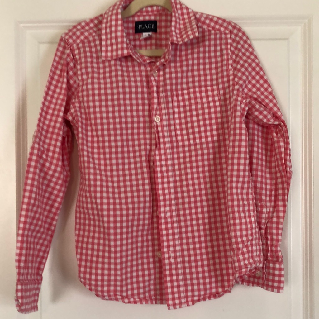 Pink Gingham Button Down